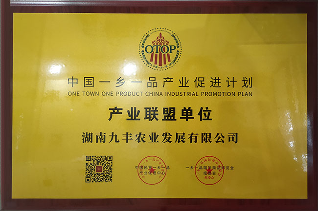 中国一乡一品工业增进妄想工业同盟单位